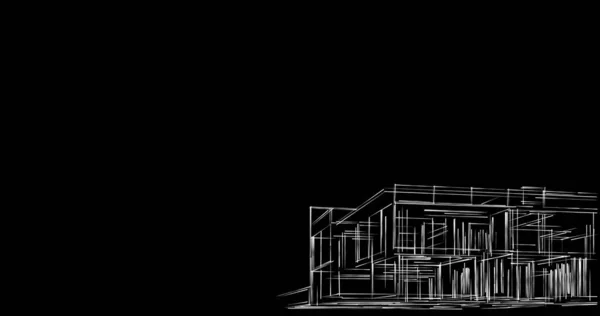 Абстрактные Чертежи Архитектурном Искусстве Минимальные Геометрические Формы — стоковое фото