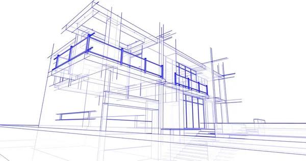 Minimale Geometrische Vormen Architectonische Lijnen — Stockfoto