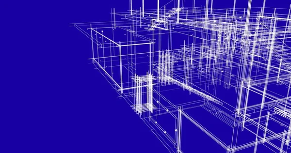 Disegno Astratto Carta Parati Architettonica Sfondo Concetto Digitale — Foto Stock