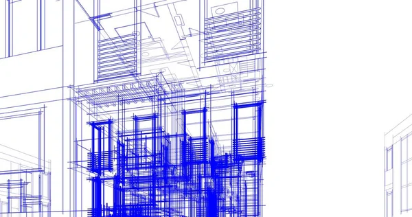 抽象的な建築壁紙のデザインデジタルコンセプトの背景 — ストック写真