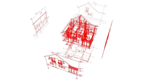 Abstrakte Architektonische Tapete Design Digitales Konzept Hintergrund — Stockfoto