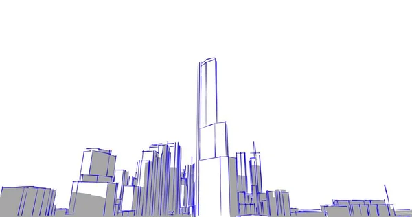 Abstrakcyjny Projekt Tapety Architektonicznej Cyfrowe Tło Koncepcyjne — Zdjęcie stockowe