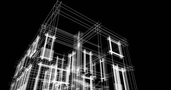 Geometrik Mimari Binalar Tasarımı — Stok fotoğraf