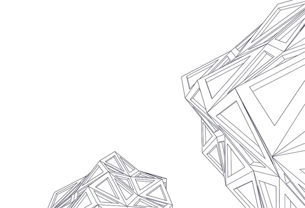 soyut mimari duvar kağıdı tasarımı, dijital konsept arkaplan