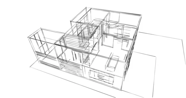 Disegno Astratto Carta Parati Architettonica Sfondo Concetto Digitale — Foto Stock