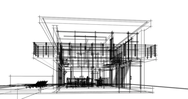 Disegno Astratto Carta Parati Architettonica Sfondo Concetto Digitale — Foto Stock