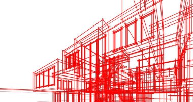 soyut mimari duvar kağıdı tasarımı, dijital konsept arkaplan