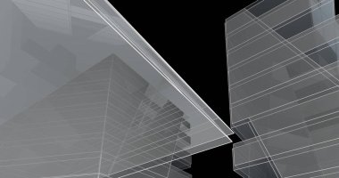 soyut mimari duvar kağıdı tasarımı, dijital konsept arkaplan