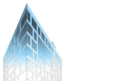 Mimari sanat konseptinde soyut çizgiler, minimum geometrik şekiller. 