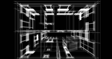 soyut mimari duvar kağıdı tasarımı, dijital konsept arkaplan