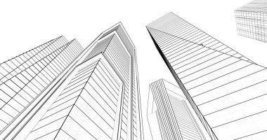 soyut mimari duvar kağıdı tasarımı, dijital konsept arkaplan