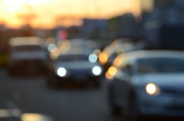 Bulanık şehir manzarası, soyut arkaplan 