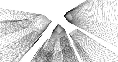 soyut mimari duvar kağıdı tasarımı, dijital konsept arkaplan