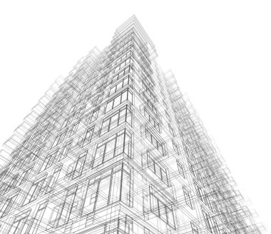 soyut mimari duvar kağıdı tasarımı, dijital konsept arkaplan