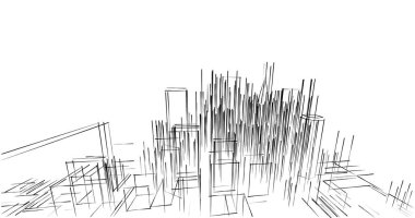 soyut mimari duvar kağıdı tasarımı, dijital konsept arkaplan