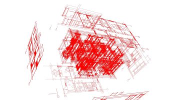 soyut mimari duvar kağıdı tasarımı, dijital konsept arkaplan