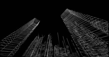 soyut mimari duvar kağıdı tasarımı, dijital konsept arkaplan