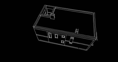 Mimari sanat konseptinde soyut çizgiler, minimum geometrik şekiller. 