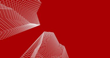 soyut mimari duvar kağıdı tasarımı, dijital konsept arkaplan