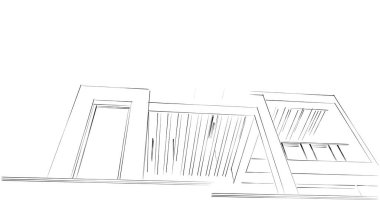 soyut mimari duvar kağıdı tasarımı, dijital konsept arkaplan