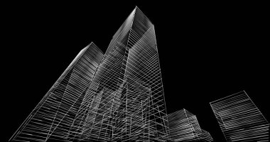 soyut mimari duvar kağıdı tasarımı, dijital konsept arkaplan