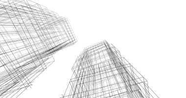 soyut mimari duvar kağıdı tasarımı, dijital konsept arkaplan