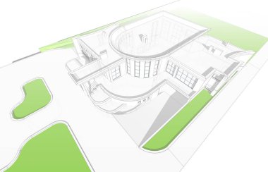 soyut mimari duvar kağıdı tasarımı, dijital konsept arkaplan