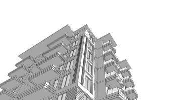 soyut mimari duvar kağıdı tasarımı, dijital konsept arkaplan