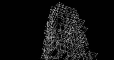 soyut mimari duvar kağıdı tasarımı, dijital konsept arkaplan
