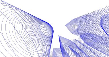 soyut mimari duvar kağıdı tasarımı, dijital konsept arkaplan