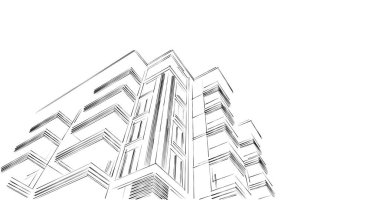 soyut mimari duvar kağıdı tasarımı, dijital konsept arkaplan