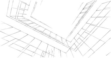 soyut mimari duvar kağıdı tasarımı, dijital konsept arkaplan