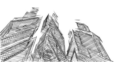 soyut mimari duvar kağıdı tasarımı, dijital konsept arkaplan