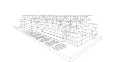 soyut mimari duvar kağıdı tasarımı, dijital konsept arkaplan