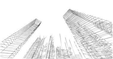 soyut mimari duvar kağıdı tasarımı, dijital konsept arkaplan