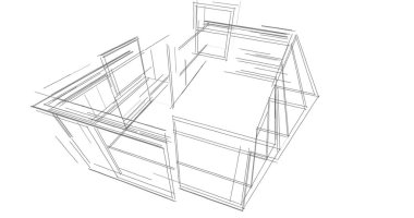 soyut mimari duvar kağıdı tasarımı, dijital konsept arkaplan