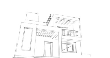 soyut mimari duvar kağıdı tasarımı, dijital konsept arkaplan