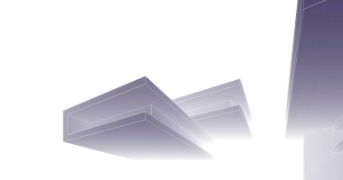 minimal çizim sanatı, geometrik mimari binalar tasarımı