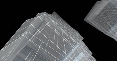 soyut mimari duvar kağıdı tasarımı, dijital konsept arkaplan