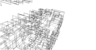 soyut mimari duvar kağıdı tasarımı, dijital konsept arkaplan