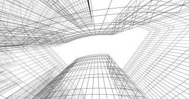 soyut mimari duvar kağıdı tasarımı, dijital konsept arkaplan