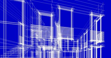 soyut mimari duvar kağıdı tasarımı, dijital konsept arkaplan