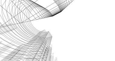 soyut mimari duvar kağıdı tasarımı, dijital konsept arkaplan