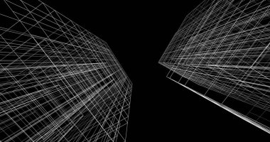 soyut mimari duvar kağıdı tasarımı, dijital konsept arkaplan