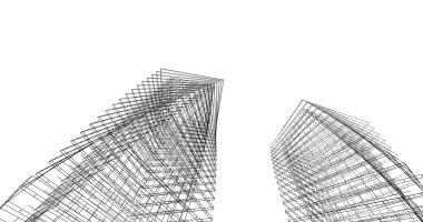 soyut mimari duvar kağıdı tasarımı, dijital konsept arkaplan