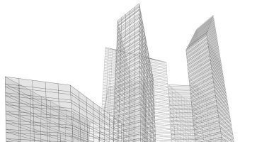 soyut mimari duvar kağıdı tasarımı, dijital konsept arkaplan