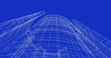 soyut mimari duvar kağıdı tasarımı, dijital konsept arkaplan