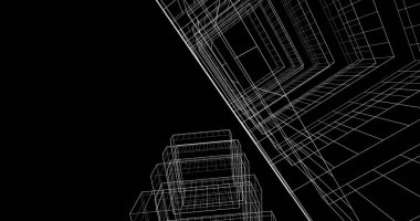 soyut mimari duvar kağıdı tasarımı, dijital konsept arkaplan