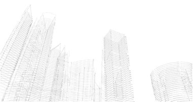 soyut mimari duvar kağıdı tasarımı, dijital konsept arkaplan