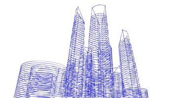 soyut mimari duvar kağıdı tasarımı, dijital konsept arkaplan